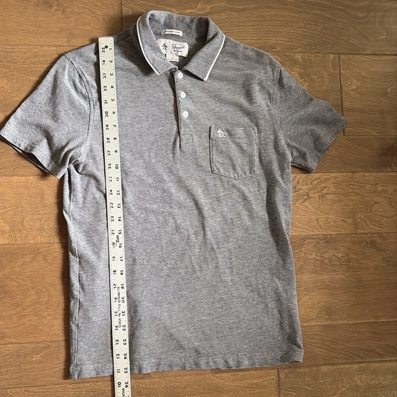 Penguin Lot of 2 Polos Short Sleeves Gray Mint Green Men’s Medium - Picture 2 of 9